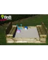 BAC A SABLE BANCS ET COUVERCLES 120X120  2 bancs et 1 couvercle. 12...