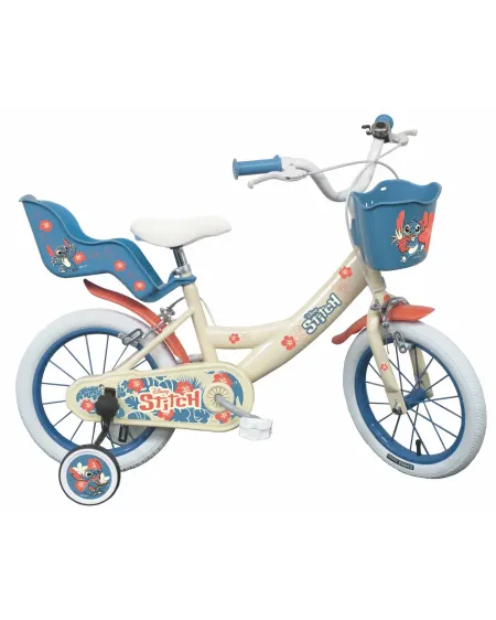 VELO 14" STITCH 2 FREINS PORTE BB+PANIER  Roues gonflables, 2 frein...