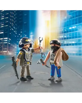 POLICIER ET BANDIT   PMB71505 PLAYMOBIL Âge Minimum: 4A -Âge Maximu...