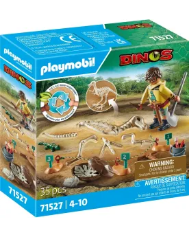 SITE ARCHEOLOGIQUE AVEC SQUELETTE DE DIN   PMB71527 PLAYMOBIL Âge M...