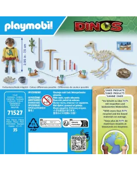 SITE ARCHEOLOGIQUE AVEC SQUELETTE DE DIN   PMB71527 PLAYMOBIL Âge M...
