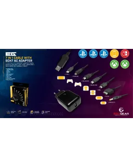CHARGEUR 7EN1 POUR CONSOLES, MANETTES...  Connecteurs multiples : N...