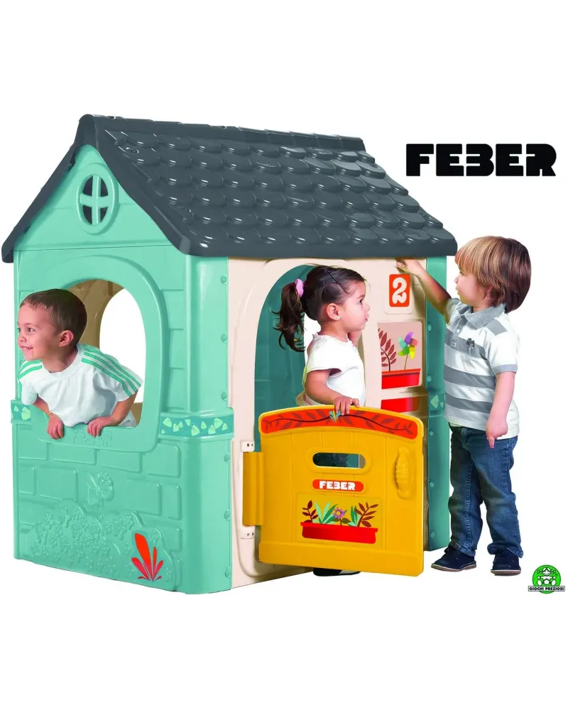 MAISON FANTASY 124X108X85 1 demi-porte, 1 boîte aux lettres et 3 fe...