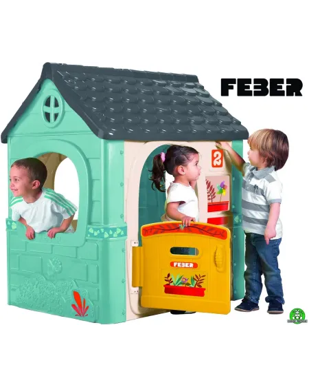 MAISON FANTASY 124X108X85 1 demi-porte, 1 boîte aux lettres et 3 fe...