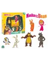 MASHA&MICHKA COFFRET 6 FIG. + SURPRISE  Contient 7 figurines dont 1...