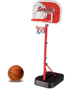 BASKET SUR PIED METAL 170CM + BALLON  Base lestable et hauteur régl...