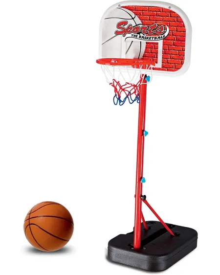 BASKET SUR PIED METAL 170CM + BALLON  Base lestable et hauteur régl...