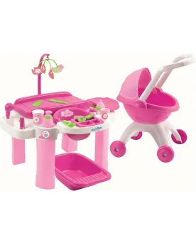 PACK NURSERY + LANDAU  Coin repas et coin soins. Une baignoire, un ...
