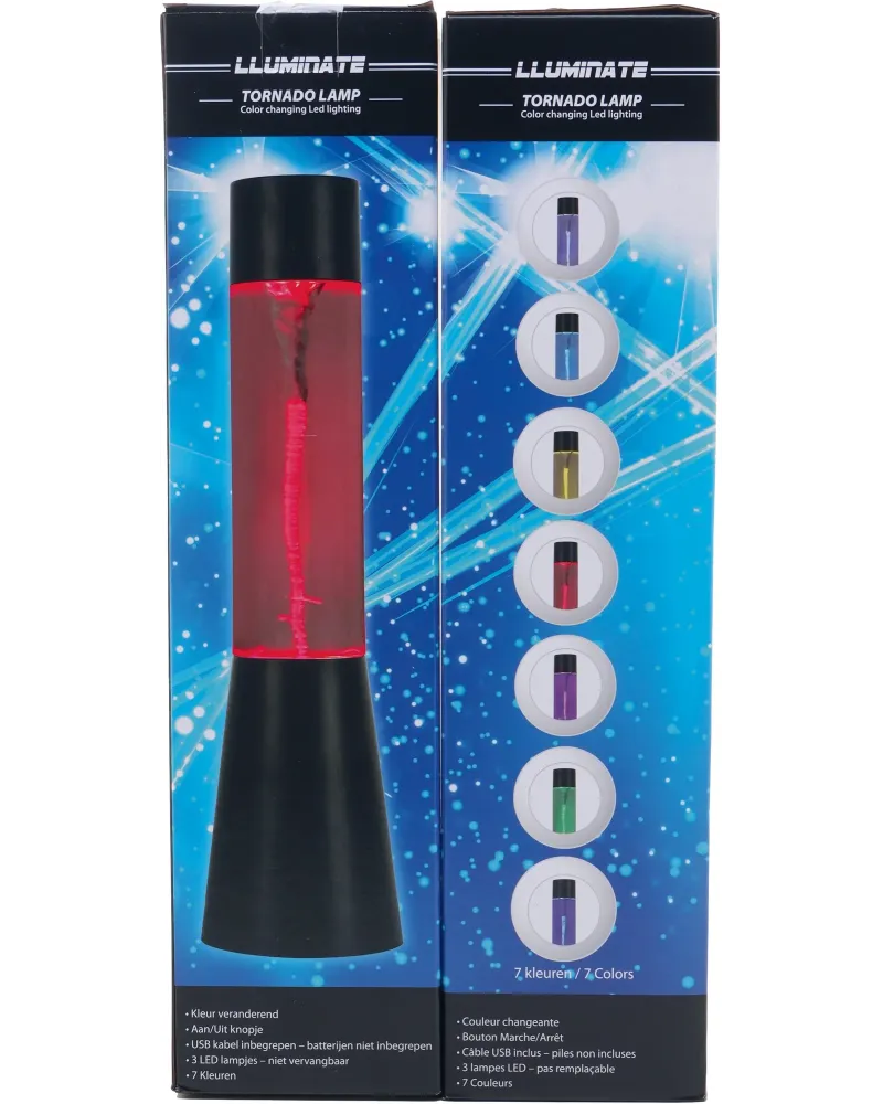 LAMPE TORNADO 32.5CM LEDS 4 COL.  33 H cm. Une lampe relaxante qui ...