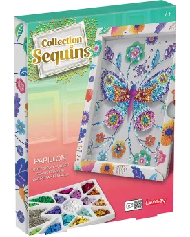 SEQUINS PAPILLON  Place les sequins en respectant le code couleur p...