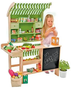 MAGASIN EN BOIS + 40 ACC.  En bois. Tu pourras écrire sur le tablea...