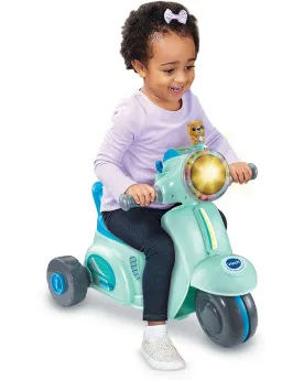 PORTEUR SCOOTER INTERACTIF BLEU  Evolutif il passe de 3 roues à 2 r...