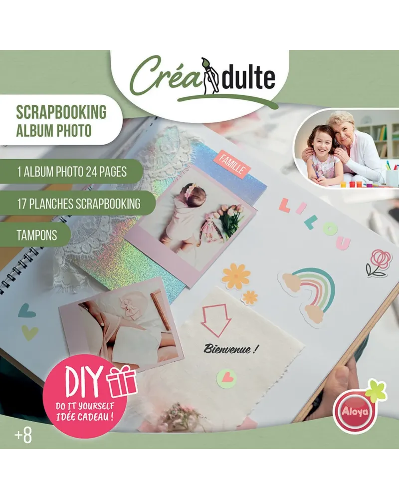 CREADULT SCRAPBOOKING ALBUM PHOTO  1 album photos 24 pages, 17 plan...