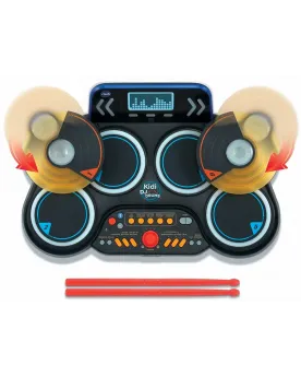 KIDI DJ DRUMS  Une batterie électronique compacte avec 4 pads, 2 cy...