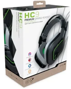 CASQUE FILAIRE HC-9 GRIS ET VERT  Pour Nintendo Switch/Switch Lite,...