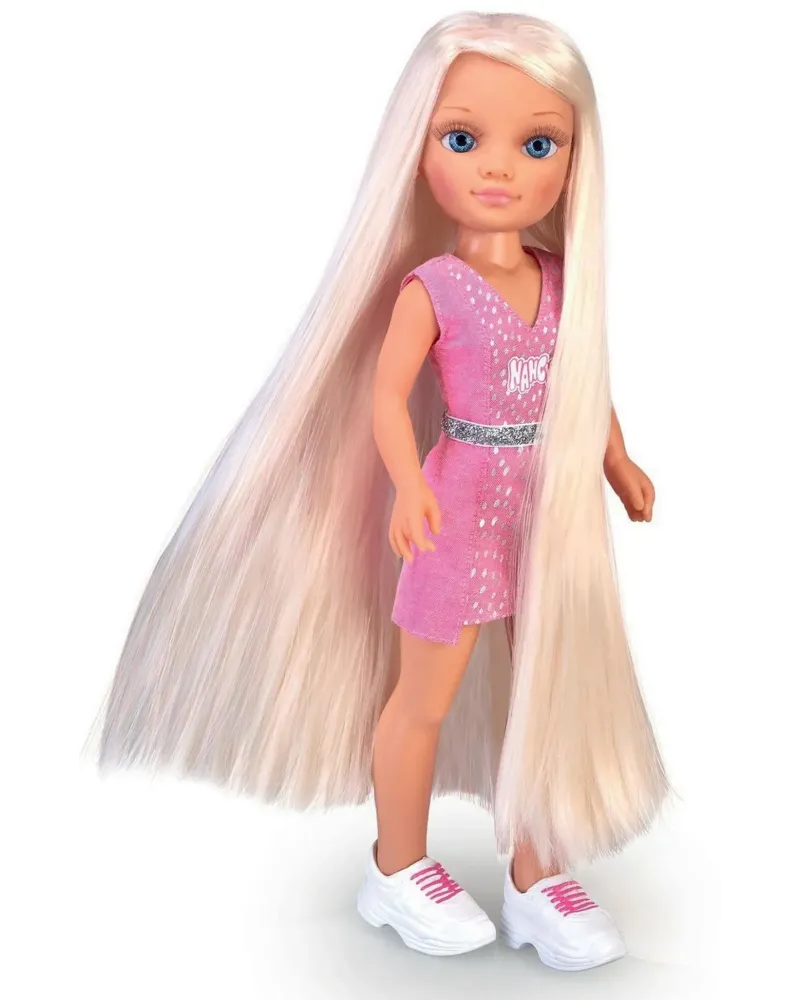 NANCY CHEVEUX EXTRA LONGS + ACC.  45 cm. Essaie plusieurs styles de...