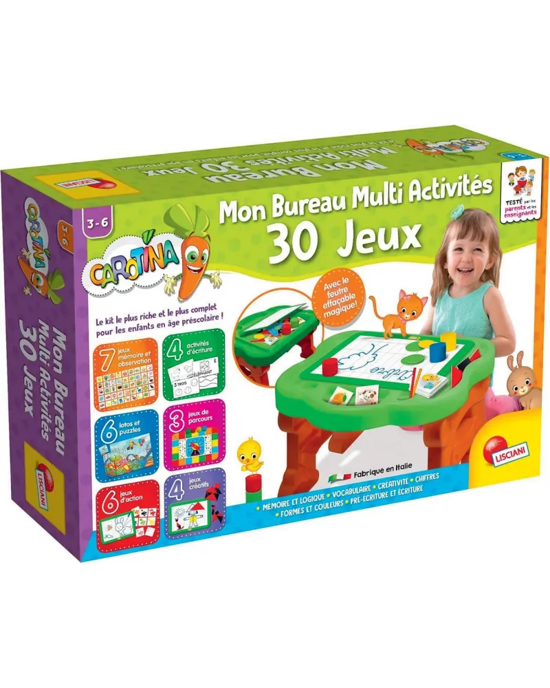 CAROTINA BUREAU MULTI ACTIVITES 30 JEUX 30 jeux éducatifs pour s'am...
