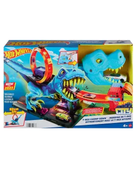 HOT WHEELS AFFRONTEMENT AVEC TREX + 1HW Il comprend un lanceur et u...
