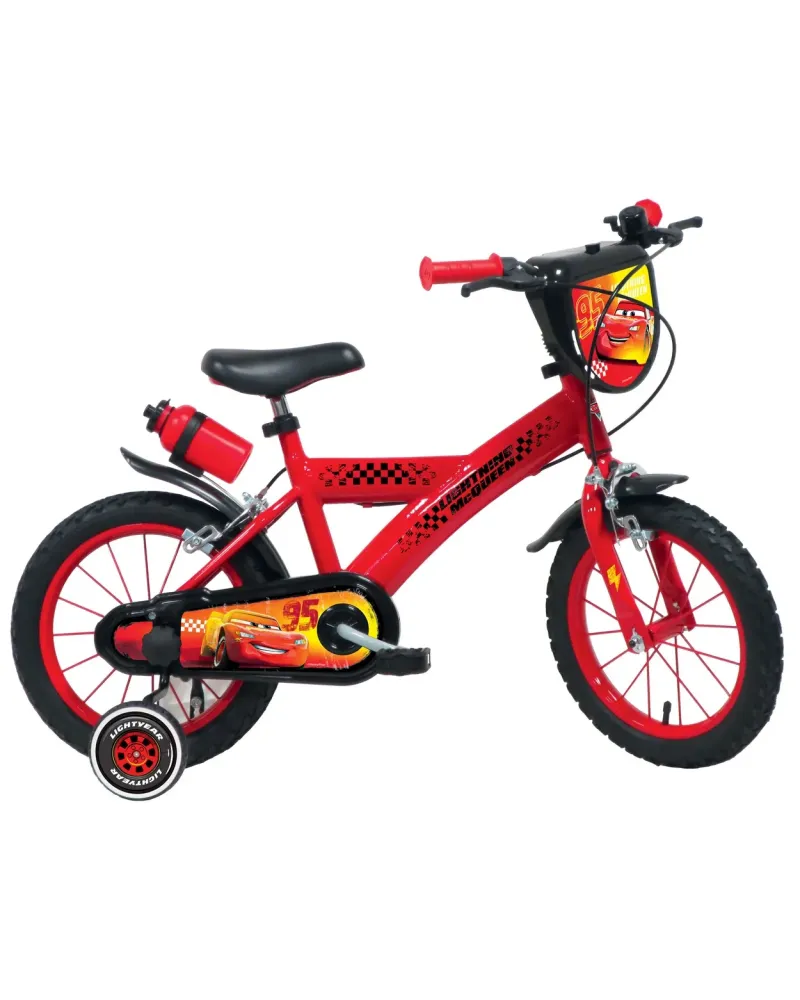 VELO 14" CARS ROUES GONFLABLES + FREINS  Roues gonflables, 2 freins...