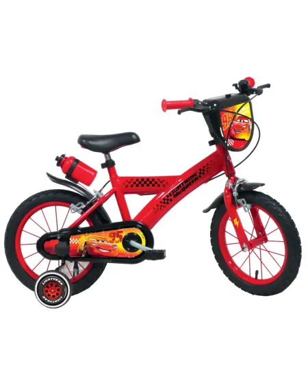 VELO 14" CARS ROUES GONFLABLES + FREINS  Roues gonflables, 2 freins...