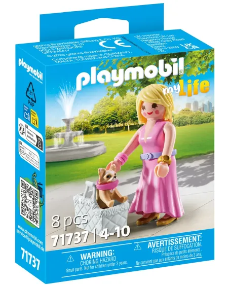 DAME AVEC CHIHUAHUA ET PANIER   PMB71737 PLAYMOBIL Âge Minimum: 4A ...