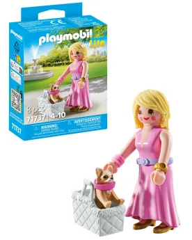 DAME AVEC CHIHUAHUA ET PANIER   PMB71737 PLAYMOBIL Âge Minimum: 4A ...