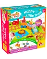 HAPPY LITTLE TRAIN BOIS CHIFFRES FORMES  Un train en bois et un tap...