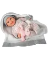 REBORN BEBE NADIA 40CM + COUVERTURE