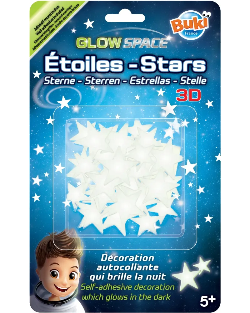 ETOILES 3D PHOSPHORESCENTES