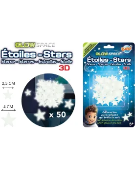ETOILES 3D PHOSPHORESCENTES