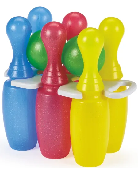 JEU DE 6 QUILLES PAILLETEES 23CM