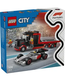 CAMION F1 AVEC VOITURE DE COURSE F1 AUDI