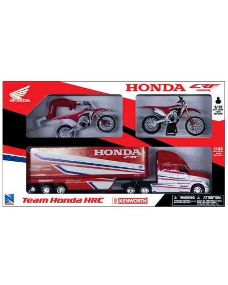 SEMI REMORQUE HONDA 1/32 + MOTOS CROSS