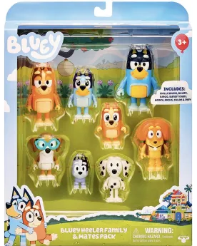 BLUEY PACK 8 FIGURINES