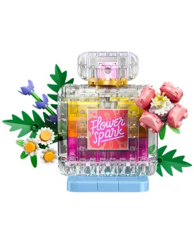 FLACON DE PARFUM AU DECOR FLORAL
