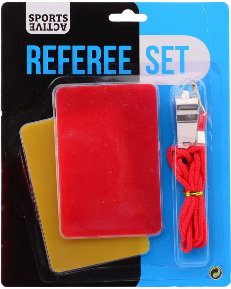 CARTE JAUNE/ROUGE AVEC UN SIFFLET