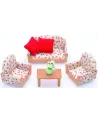 CANAPE/2 FAUTEUILS/TABLE SYLVANIAN  Ce set d'ameublement pour le sa...