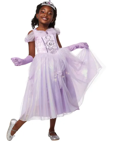 COST. LUXE PRINCESSE LAVANDE 5/6 ANS  Tiare et gants inclus. Taille...