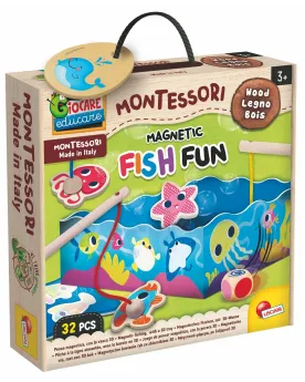 MONTESSORI PECHE MAGNETIQUE BOIS  Pêche à la ligne magnétique basée...