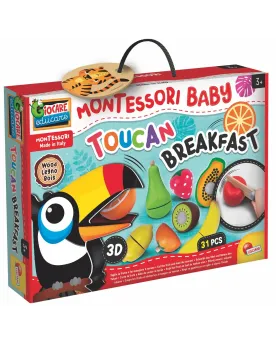 MONTESSORI TOUCAN BREAKFAST  Coupe les 8 fruits à l'aide du couteau...
