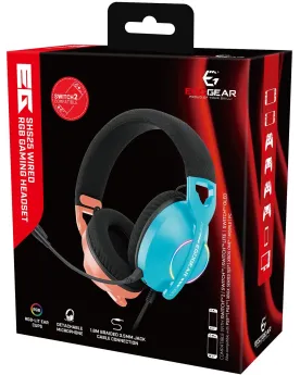 SWITCH2 CASQUE SHS25 FILAIRE ROUGE+BLEU  Compatibilité : Switch 2, ...