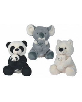PANDA/KOALA/OURS + BEBE 28CM