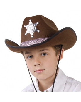 CHAPEAU DE SHERIF MARRON...