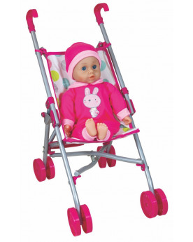 BEBE 36CM + POUSSETTE CANNE