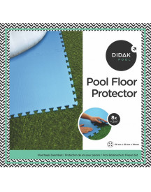 8 DALLES PISCINE 50x50x1CM BLEU