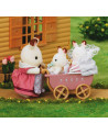 JUMEAUX LAPIN CHOCOLAT POUSSETTE DOUBLE