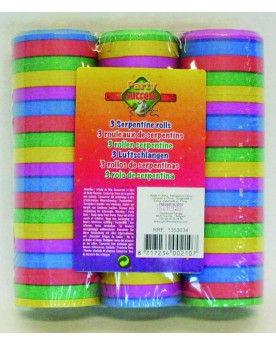 3X18 ROULEAUX DE SERPENTINS